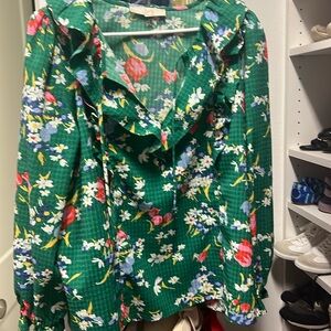 LOFT beautiful floral blouse size XL